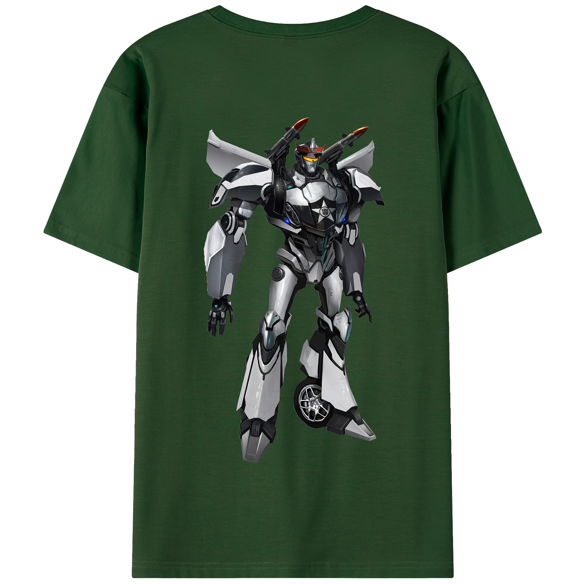 （画像用） Transformers トランスフォーマー 綿100％半袖Tシャツ（背面プリント）